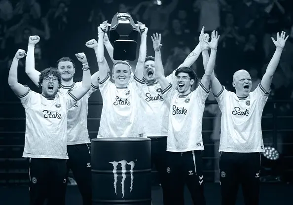 Team-Vitality-Spieler auf der offiziellen Stake-Sponsoringseite